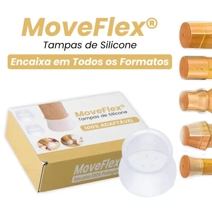 MoveFlex® – Protetor de Silicone para Pés de Móveis (Protege seu Piso e Elimina o Barulho) - Leve Mais e Pague Menos!