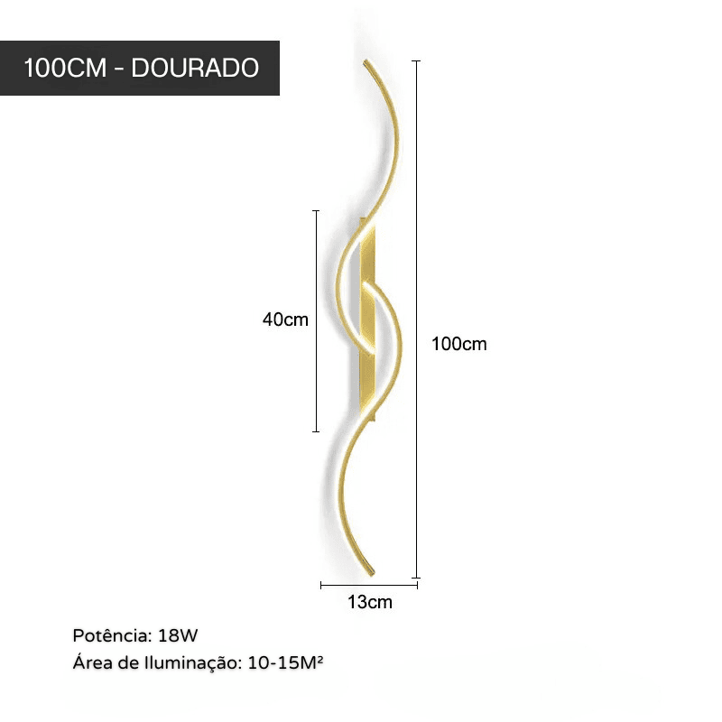 Arandela de Parede Interna LED Minimalista Moderno - Kinten