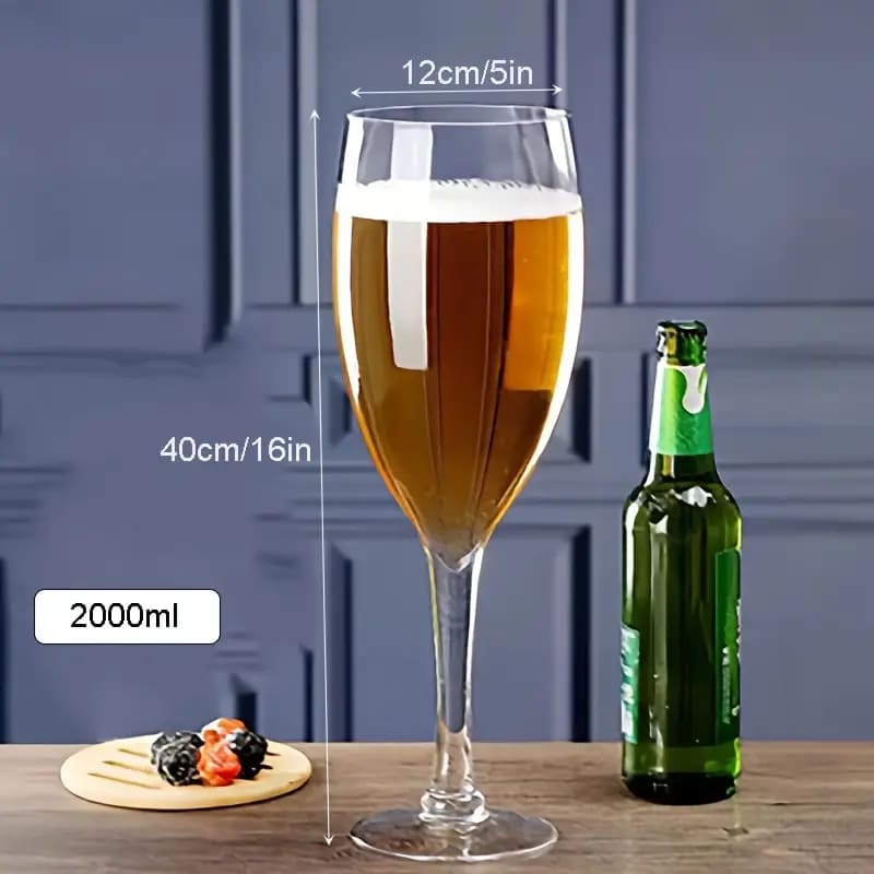 Copo de Cerveja Cristal Gigante Cálice Bar em Casa - Kinten