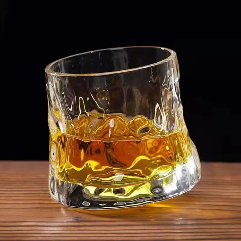 Copo de Whisky Cristal com Base Rotativo Bar em Casa - Kinten