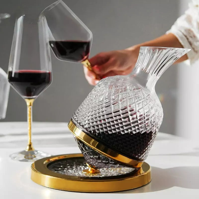 Decanter de Vinho Recipiente de Vidro Cristal Decantador - Kinten