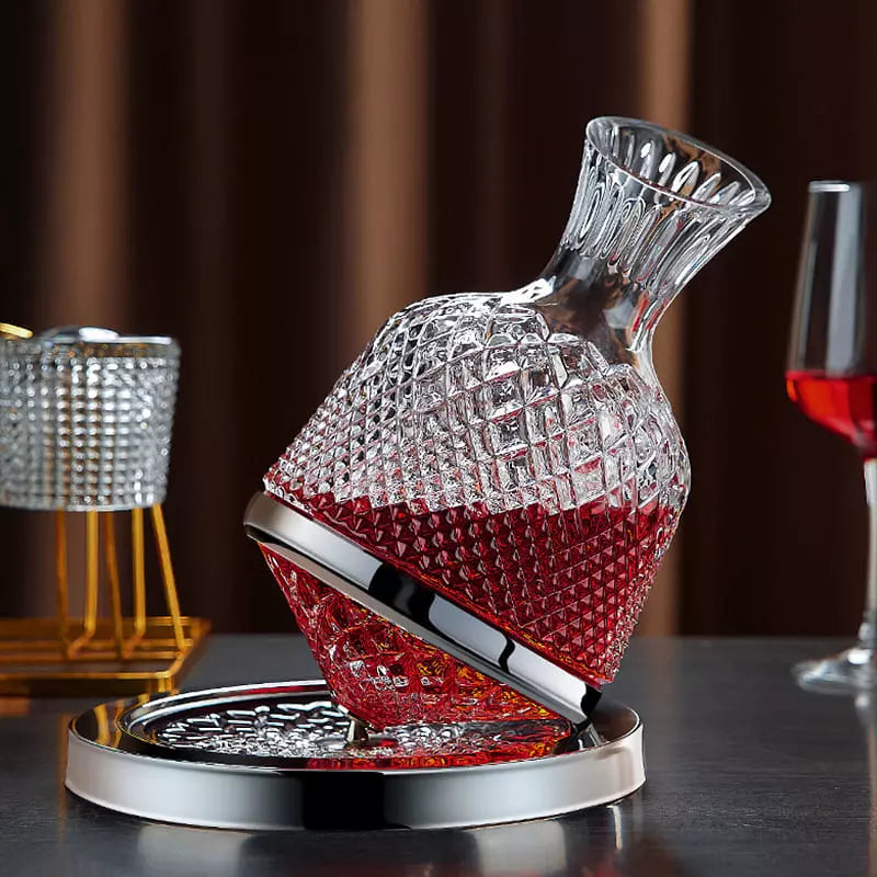 Decanter de Vinho Recipiente de Vidro Cristal Decantador - Kinten