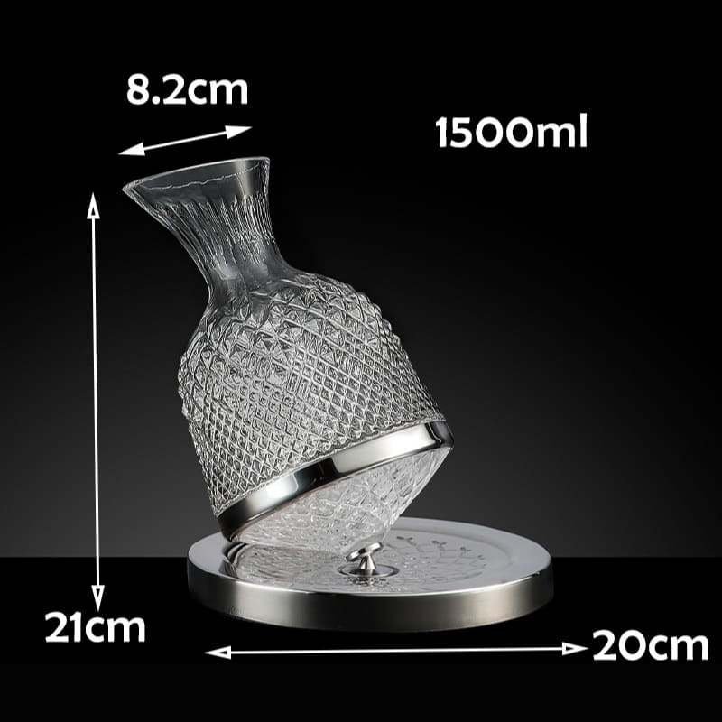 Decanter de Vinho Recipiente de Vidro Cristal Decantador - Kinten