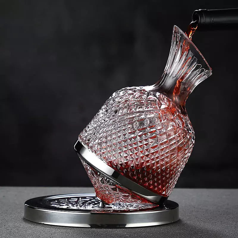 Decanter de Vinho Recipiente de Vidro Cristal Decantador - Kinten