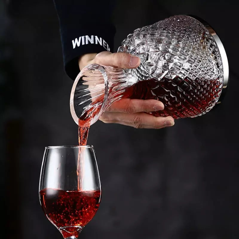 Decanter de Vinho Recipiente de Vidro Cristal Decantador - Kinten