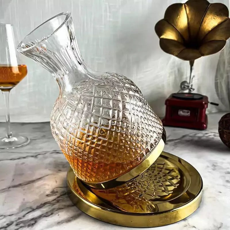 Decanter de Vinho Recipiente de Vidro Cristal Decantador - Kinten