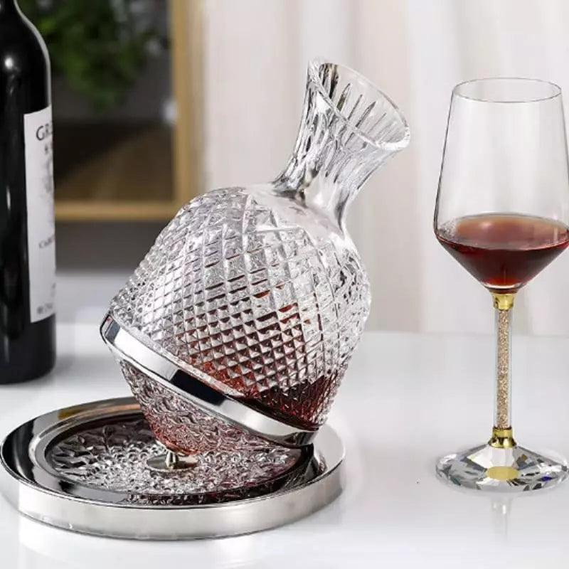 Decanter de Vinho Recipiente de Vidro Cristal Decantador - Kinten