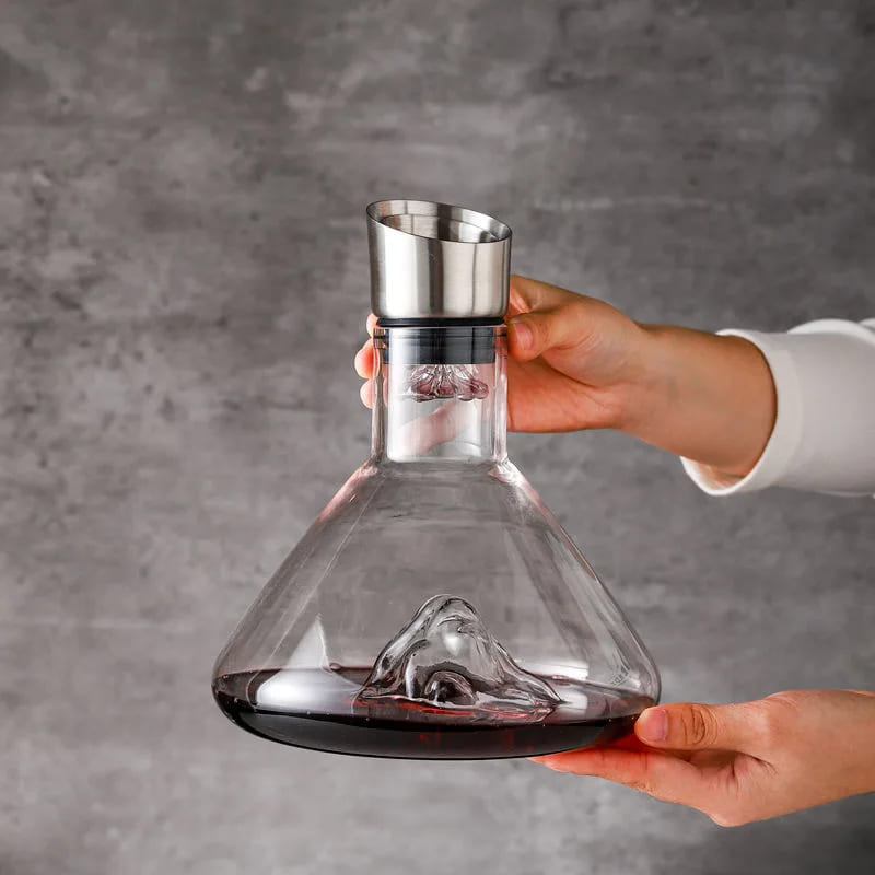 Decanter de Vinho Vidro Iceberg Aerador Home Bar - Kinten