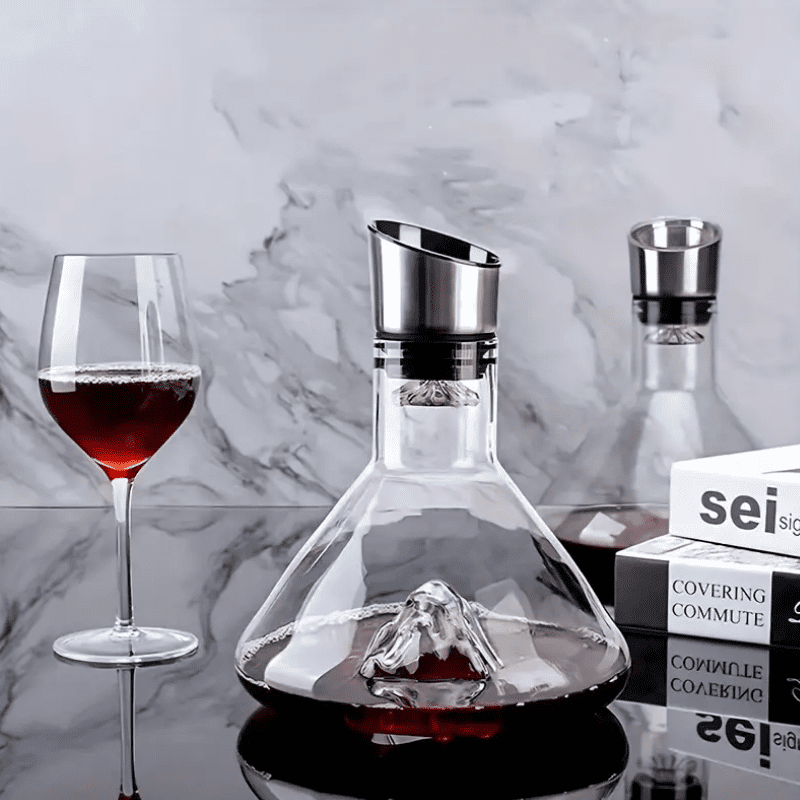 Decanter de Vinho Vidro Iceberg Aerador Home Bar - Kinten