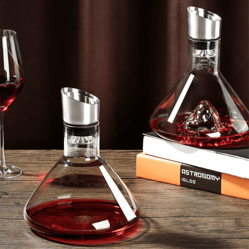 Decanter de Vinho Vidro Iceberg Aerador Home Bar - Kinten