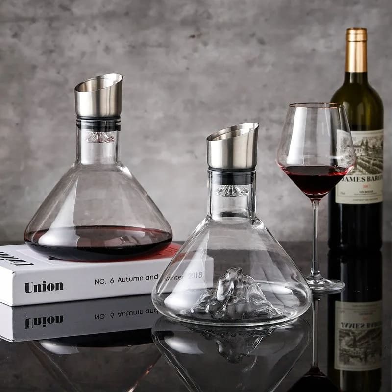 Decanter de Vinho Vidro Iceberg Aerador Home Bar - Kinten