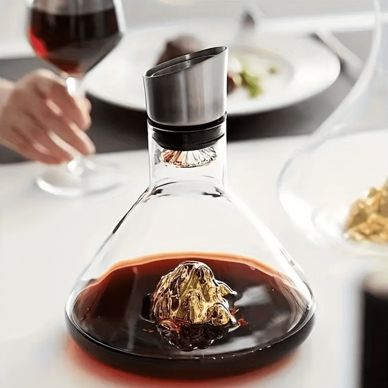 Decanter de Vinho Vidro Iceberg Aerador Home Bar - Kinten