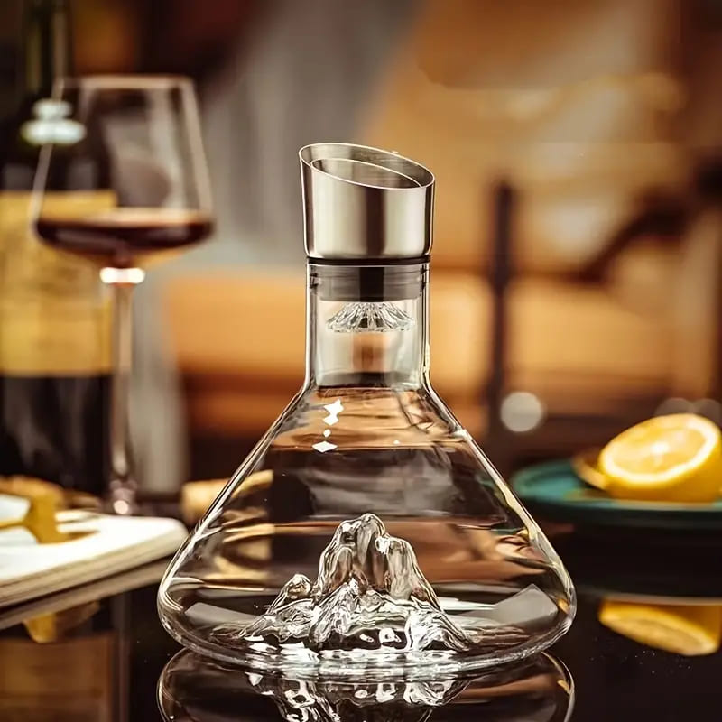 Decanter de Vinho Vidro Iceberg Aerador Home Bar - Kinten