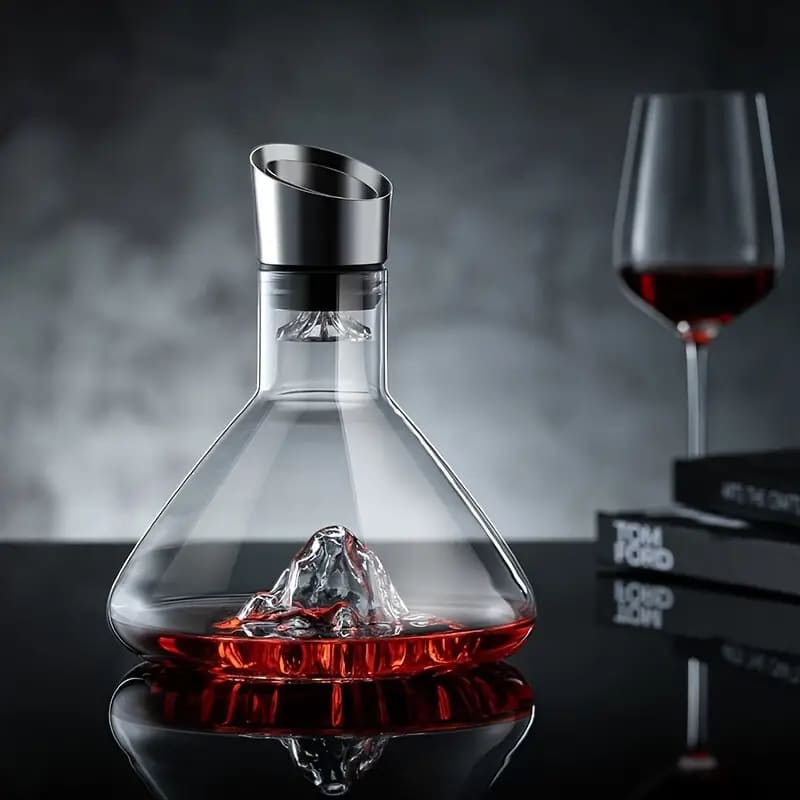 Decanter de Vinho Vidro Iceberg Aerador Home Bar - Kinten