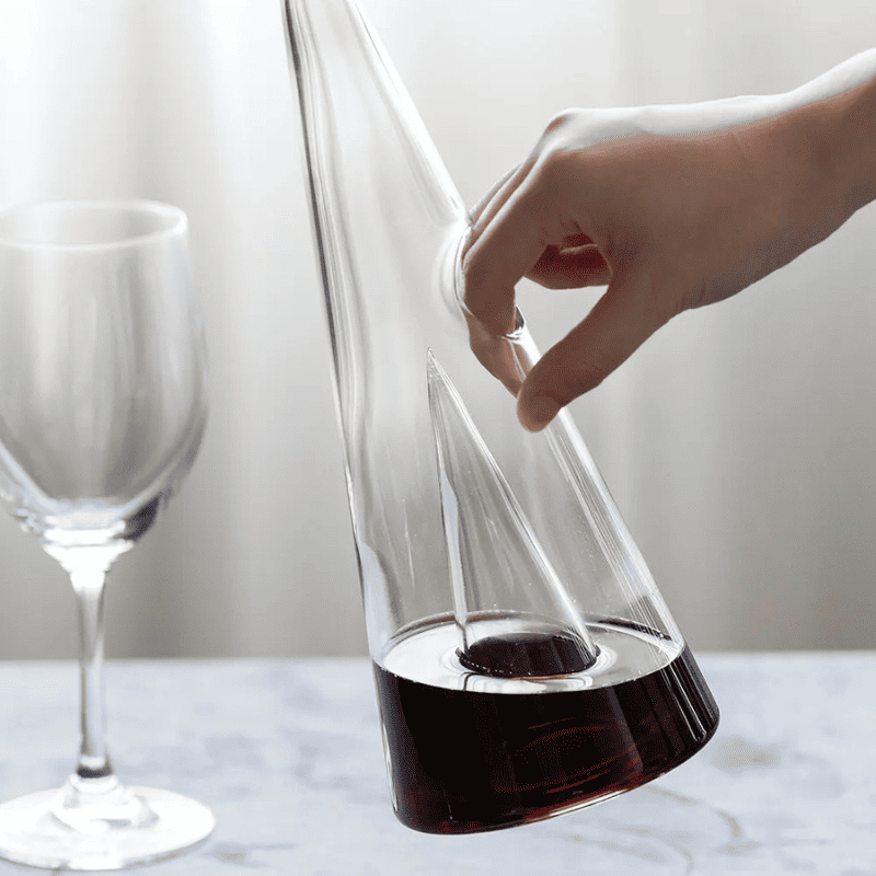 Decanter de Vinho Whisky Vidro Pirâmide Bar em Casa - Kinten