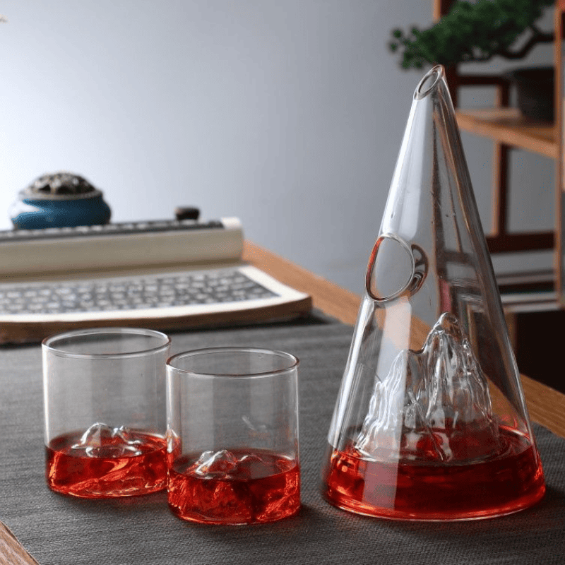 Decanter de Vinho Whisky Vidro Pirâmide Bar em Casa - Kinten