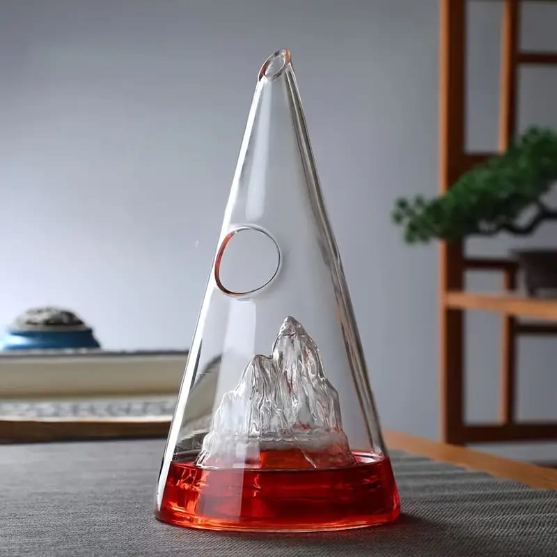 Decanter de Vinho Whisky Vidro Pirâmide Bar em Casa - Kinten