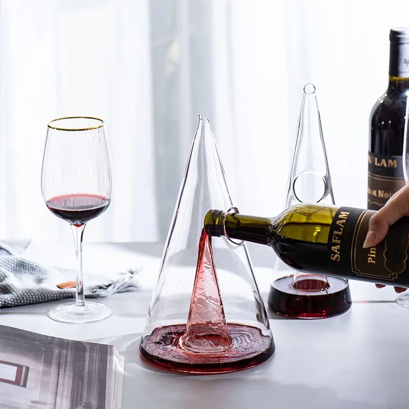 Decanter de Vinho Whisky Vidro Pirâmide Bar em Casa - Kinten