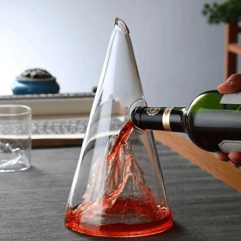 Decanter de Vinho Whisky Vidro Pirâmide Bar em Casa - Kinten