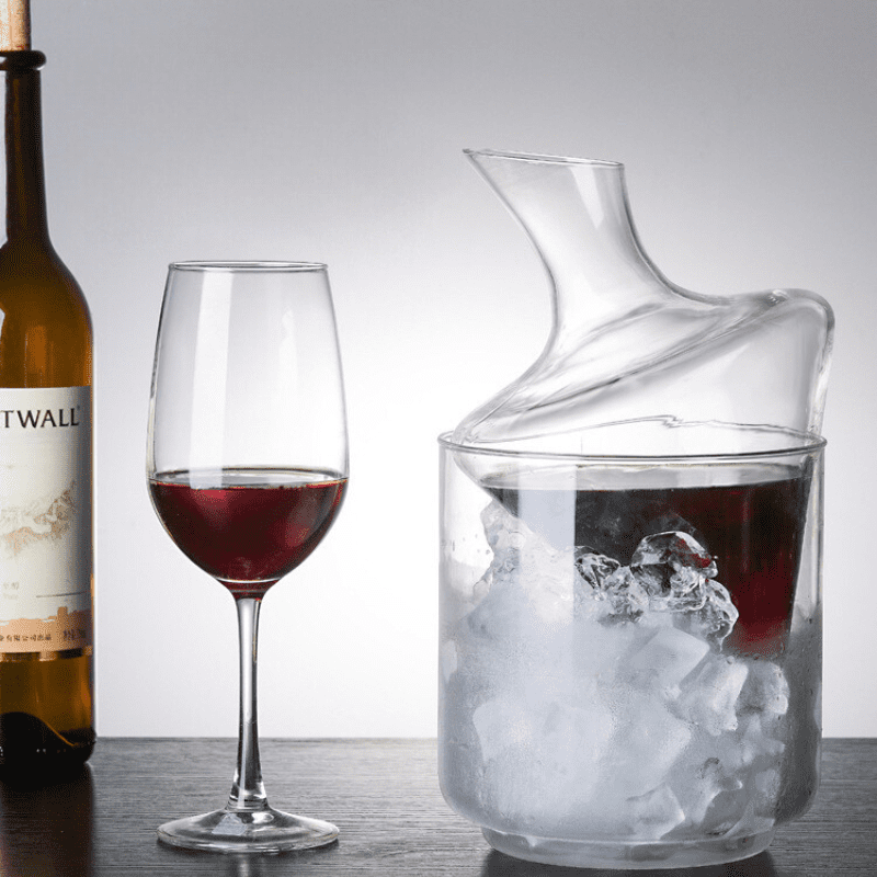 Decanter de Vinho e Whisky Balde de Gelo Vidro Bar - Kinten