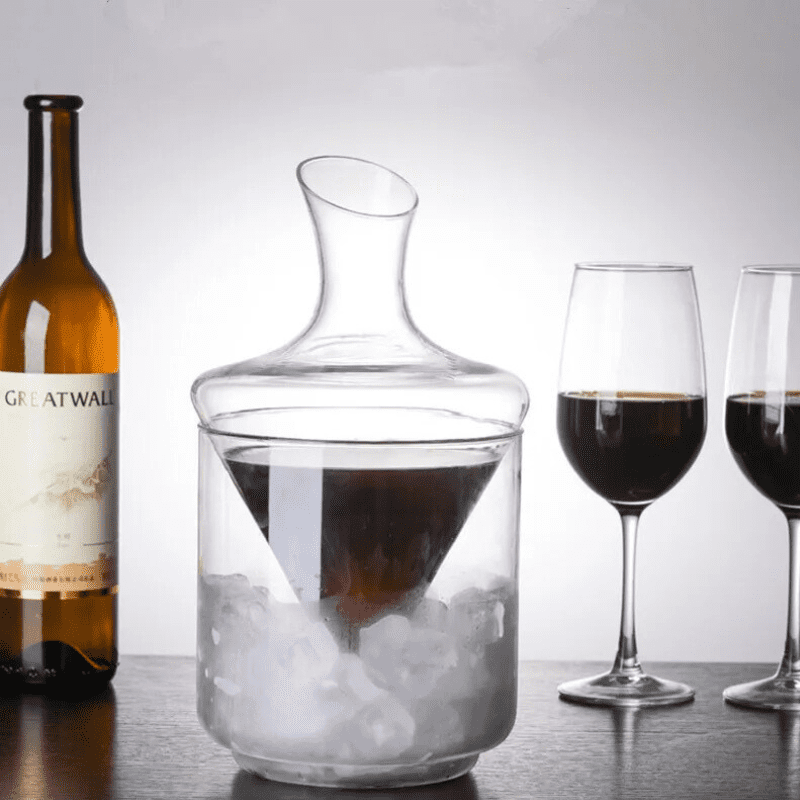 Decanter de Vinho e Whisky Balde de Gelo Vidro Bar - Kinten