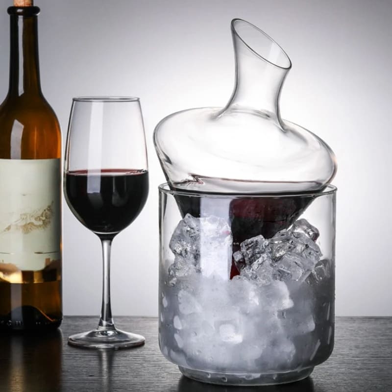 Decanter de Vinho e Whisky Balde de Gelo Vidro Bar - Kinten