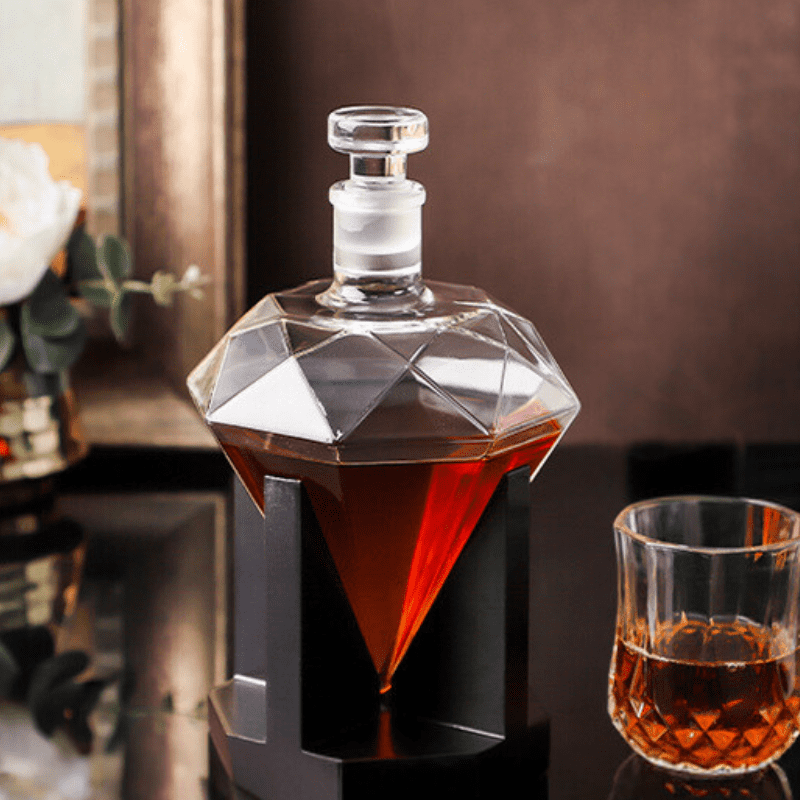 Decanter de Vinho e Whisky Vidro Diamante Home Bar - Kinten