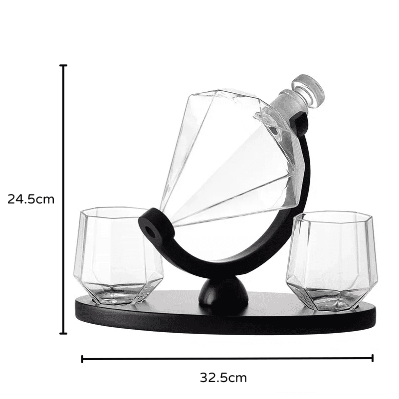 Decanter de Vinho e Whisky Vidro Diamante Home Bar - Kinten