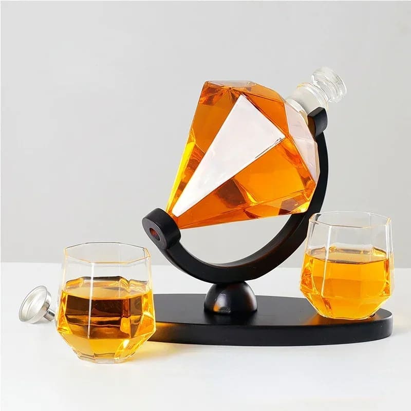 Decanter de Vinho e Whisky Vidro Diamante Home Bar - Kinten