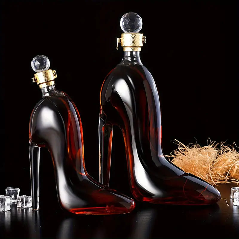 Decanter de Vinho e Whisky Vidro Sapato Bar em Casa - Kinten