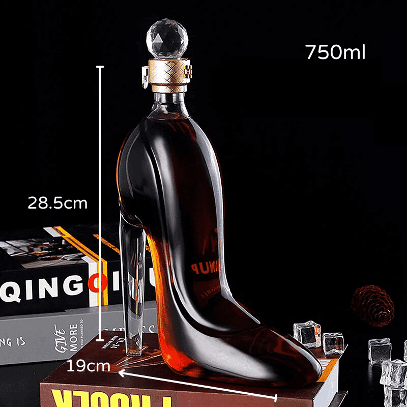 Decanter de Vinho e Whisky Vidro Sapato Bar em Casa - Kinten