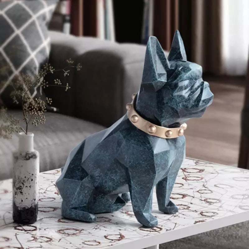 Decoração de Mesa Cofre de Resina Buldogue Francês - Kinten