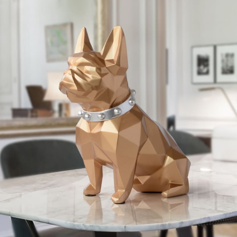 Decoração de Mesa Cofre de Resina Buldogue Francês - Kinten