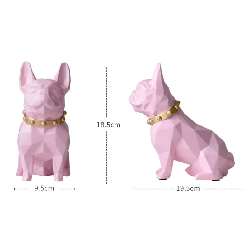 Decoração de Mesa Cofre de Resina Buldogue Francês - Kinten