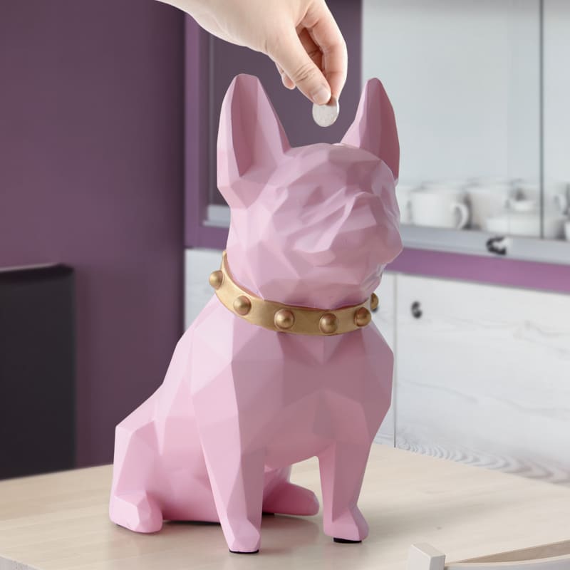 Decoração de Mesa Cofre de Resina Buldogue Francês - Kinten