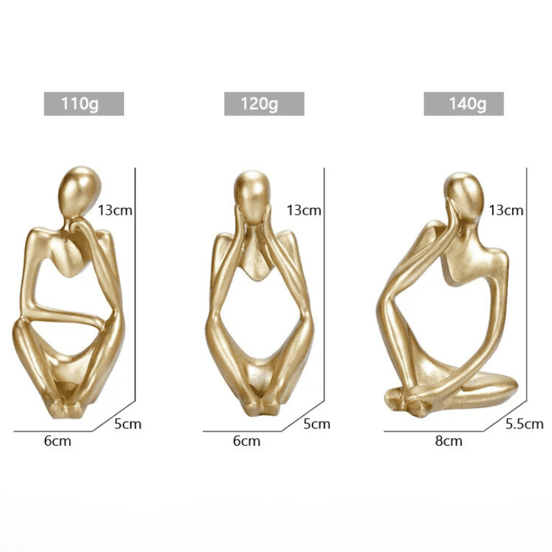 Decoração de Mesa Resina Escultura Estátua Pensador - Kinten