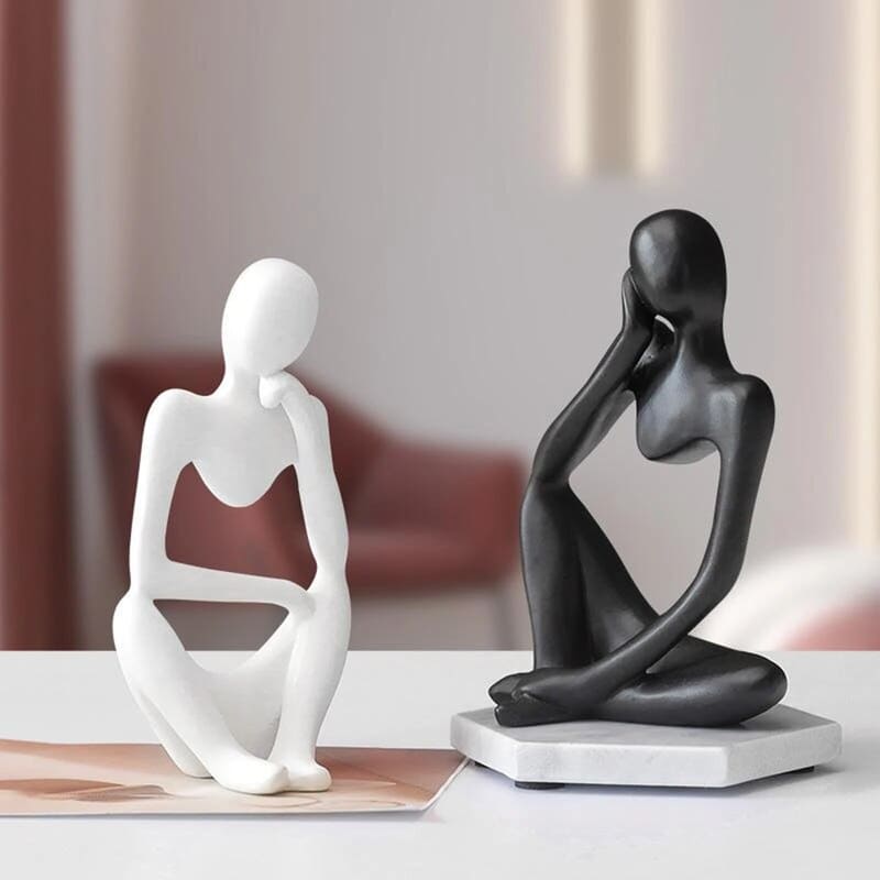 Decoração de Mesa Resina Escultura Estátua Pensador - Kinten