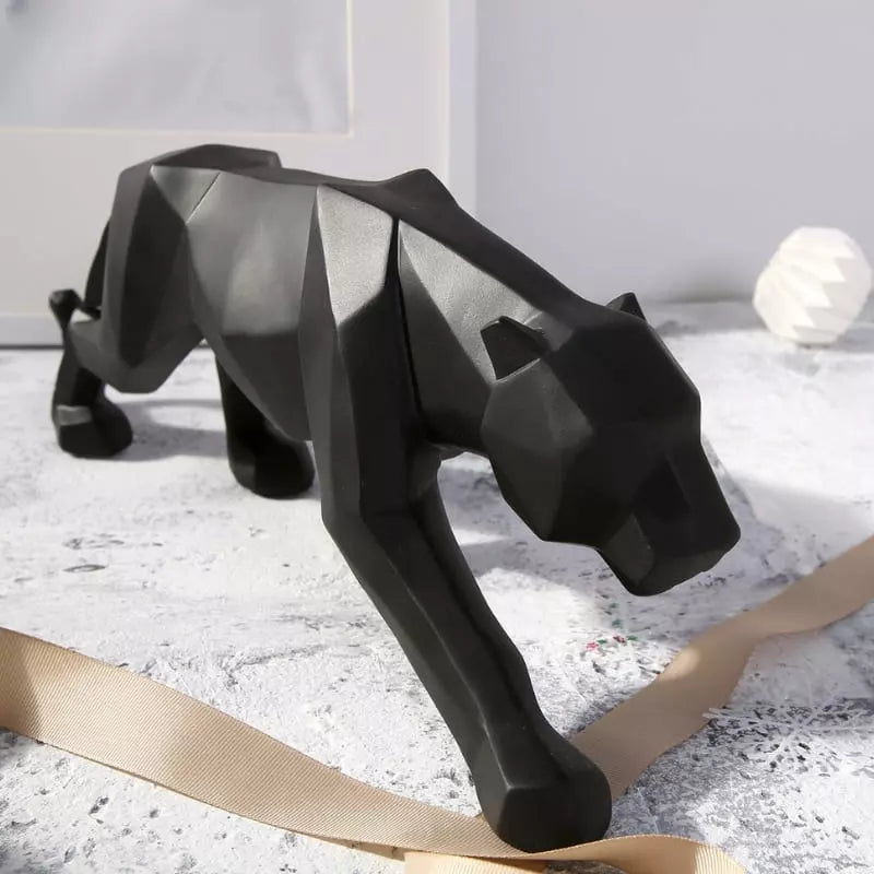 Decoração de Mesa de Resina Estátua Leopardo - Kinten