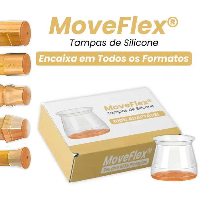 MoveFlex® – Protetor de Silicone para Pés de Móveis (Protege seu Piso e Elimina o Barulho) - Leve Mais e Pague Menos!