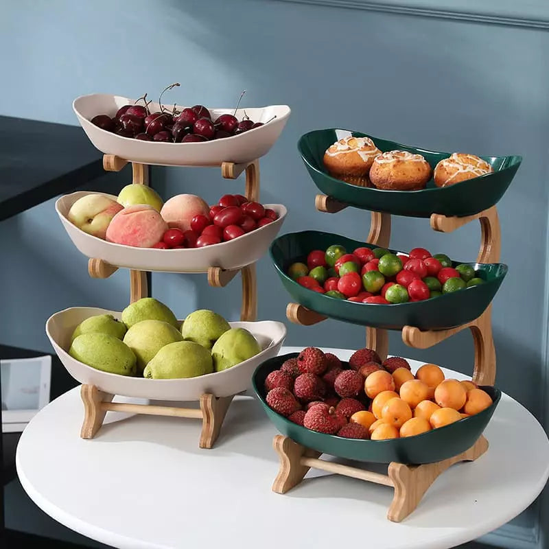 Fruteira de Mesa Cesta de Fruta Bambu - Kinten