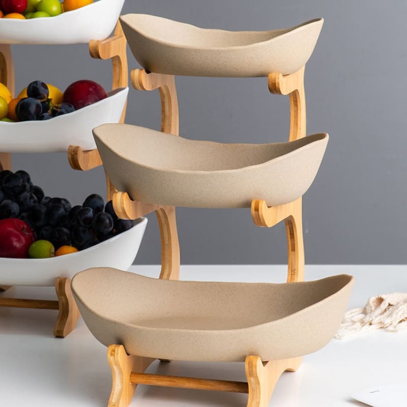 Fruteira de Mesa Cesta de Fruta Bambu - Kinten