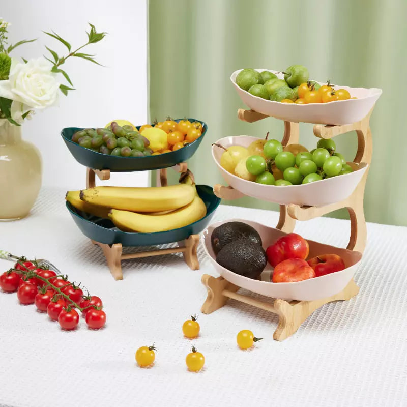 Fruteira de Mesa Cesta de Fruta Bambu - Kinten