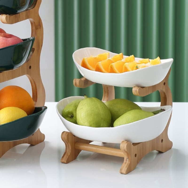 Fruteira de Mesa Cesta de Fruta Bambu - Kinten