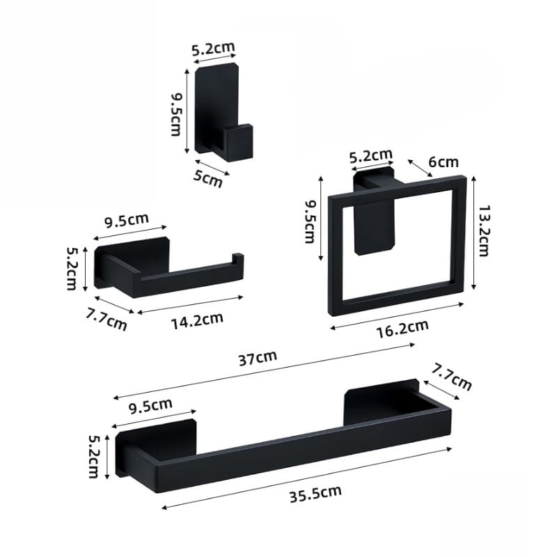 Kit Acessórios para Banheiro Inox 5 Peças - Kinten