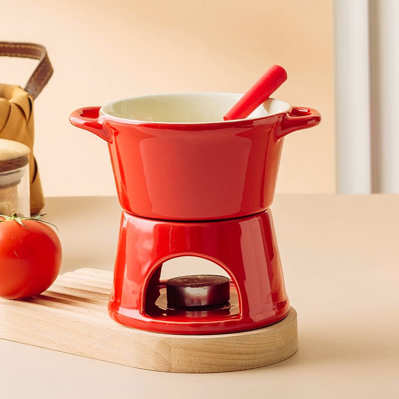 Panela de Fondue de Queijo e Chocolate Cerâmica - Kinten