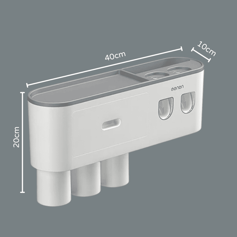 Porta Escova de Dente Dispenser com Gaveta e Copos - Kinten