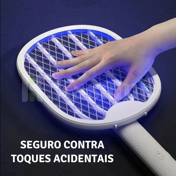 Raquete Mata-Mosquito - Com Ions de Atração