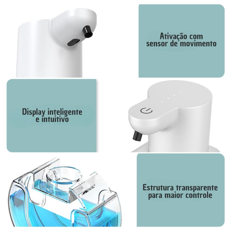 Saboneteira Dispenser Sabonete Líquido Automático Gel Espuma - Kinten