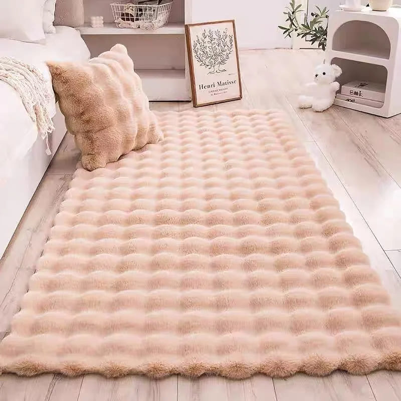 Tapete Para Sala Peludo Quarto Pelúcia Antiderrapante - Kinten