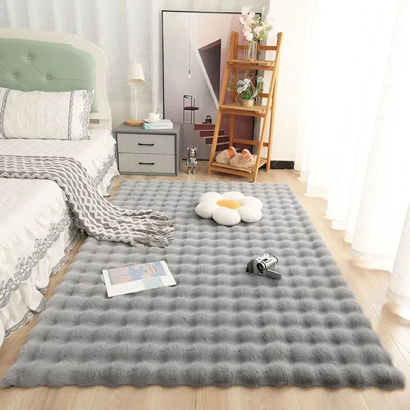 Tapete Para Sala Peludo Quarto Pelúcia Antiderrapante - Kinten